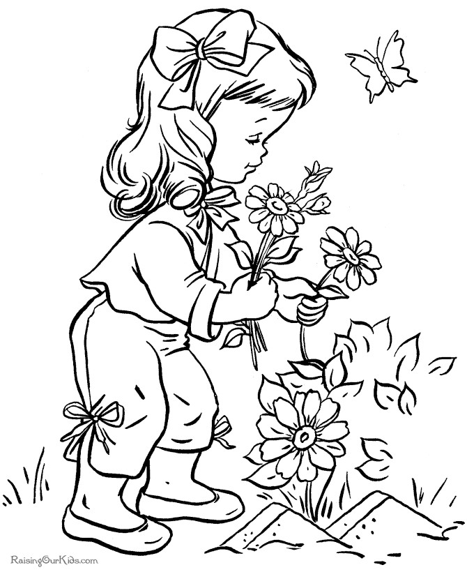 Free Flower Coloring Pages For Kids
 Flower printables sheets for kids 020