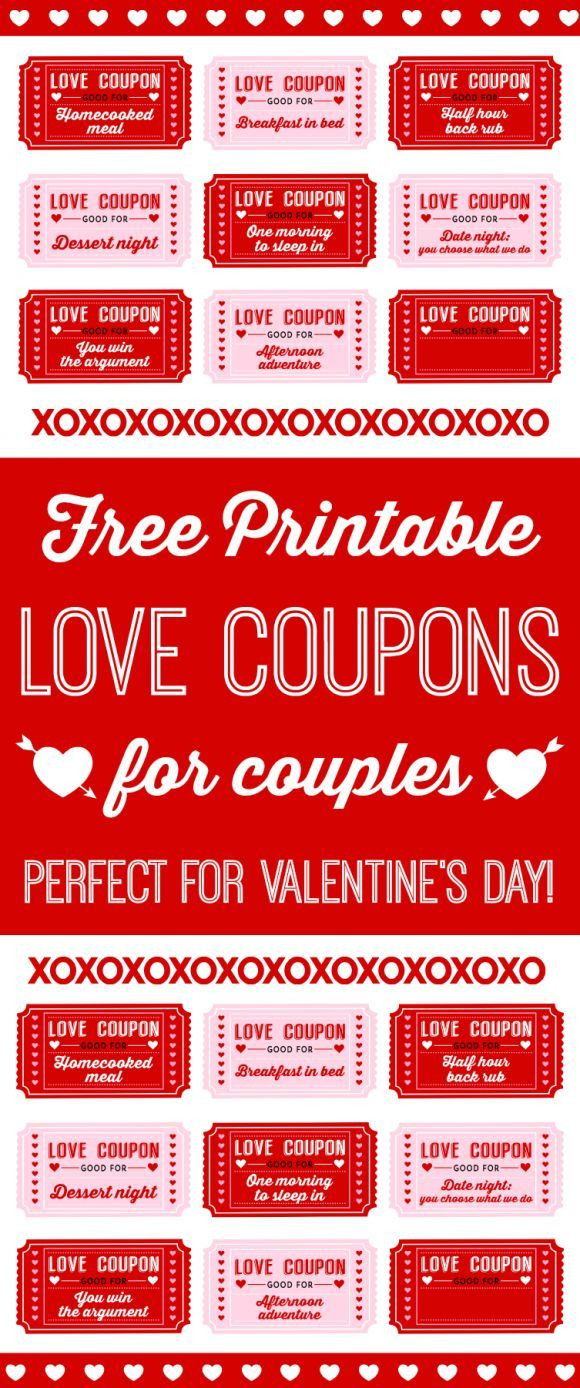 Free Gift Ideas For Girlfriend
 Free Printable Love Coupons for Couples on Valentine s Day