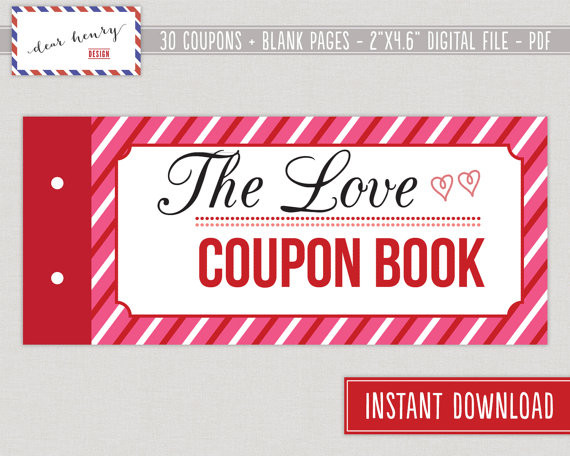 Free Gift Ideas For Girlfriend
 Love Coupons Valentine s Day Coupon Book Romantic