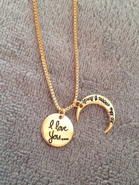 Free Gift Ideas For Girlfriend
 jewels necklace t ideas moon i love you i love you