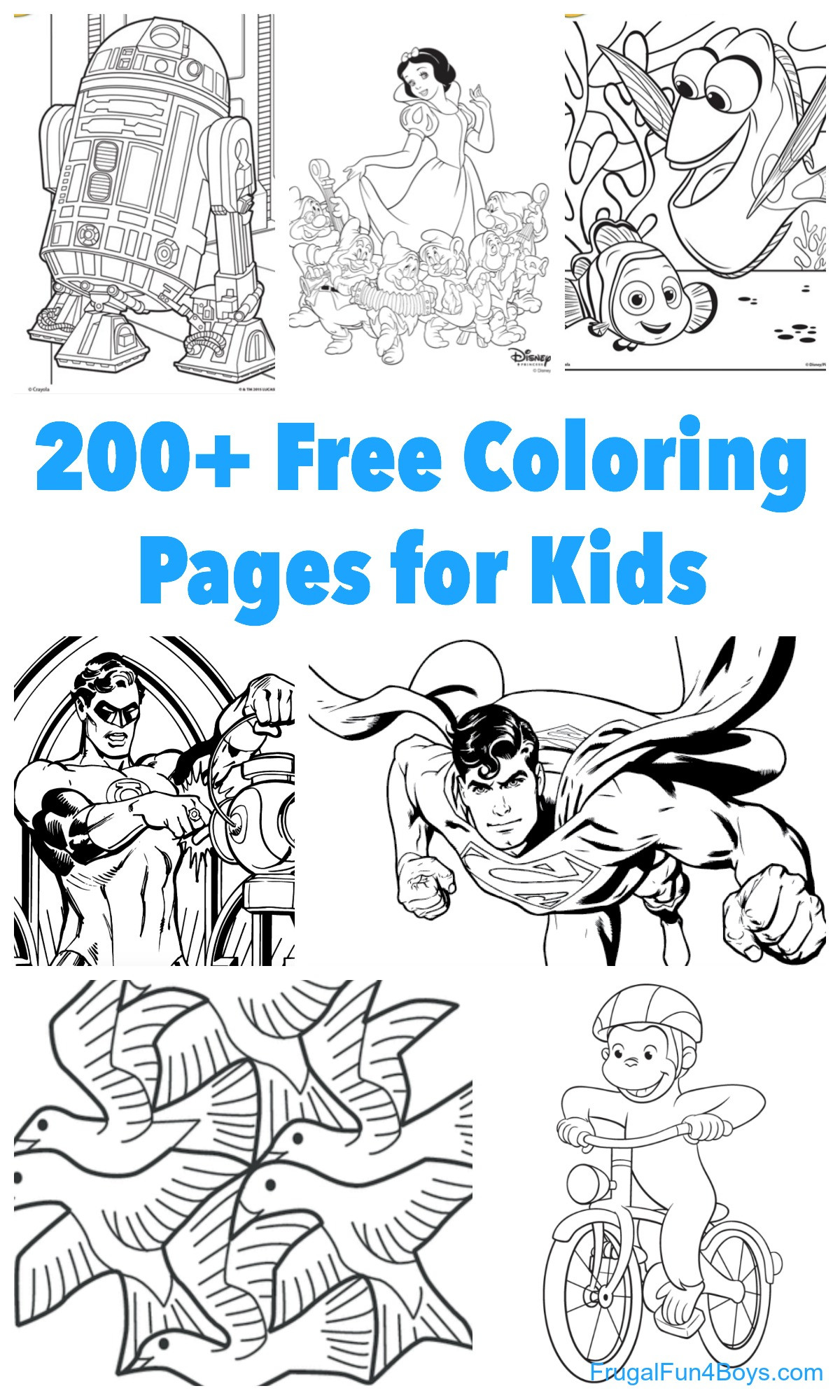 Free Girls Coloring Pages
 200 Printable Coloring Pages for Kids Frugal Fun For