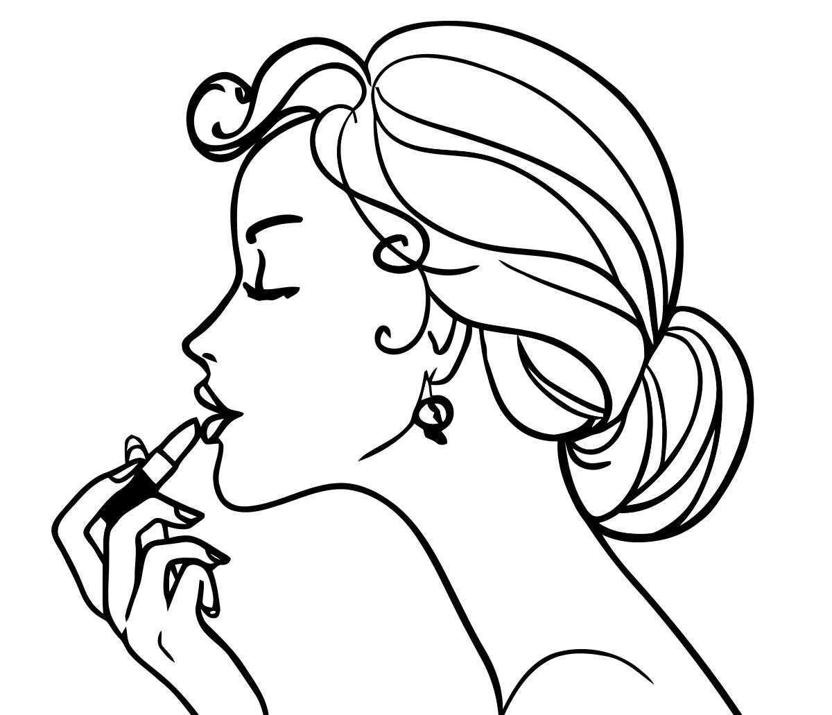 Free Girls Coloring Pages
 Pretty Girl Coloring Page Coloring Home