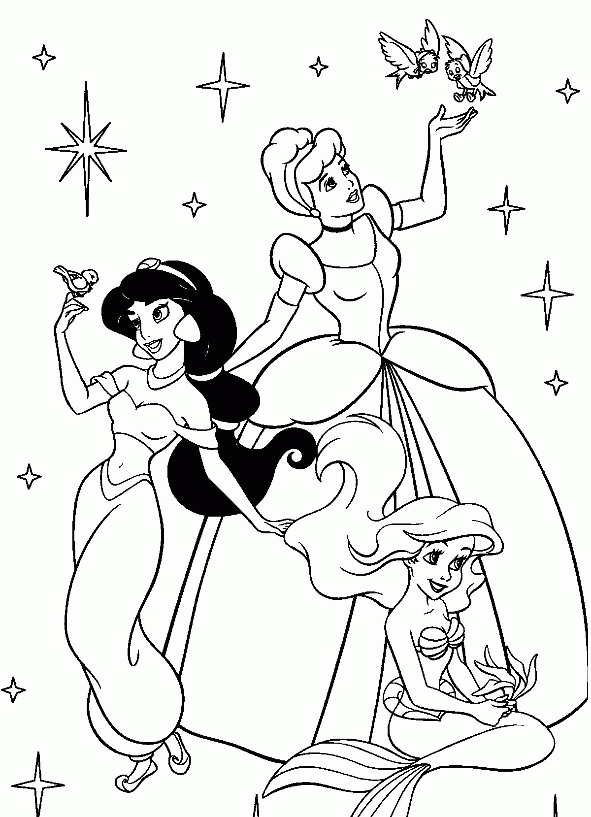 Free Girls Coloring Pages
 Girl Cartoon Characters Coloring Pages Coloring Home