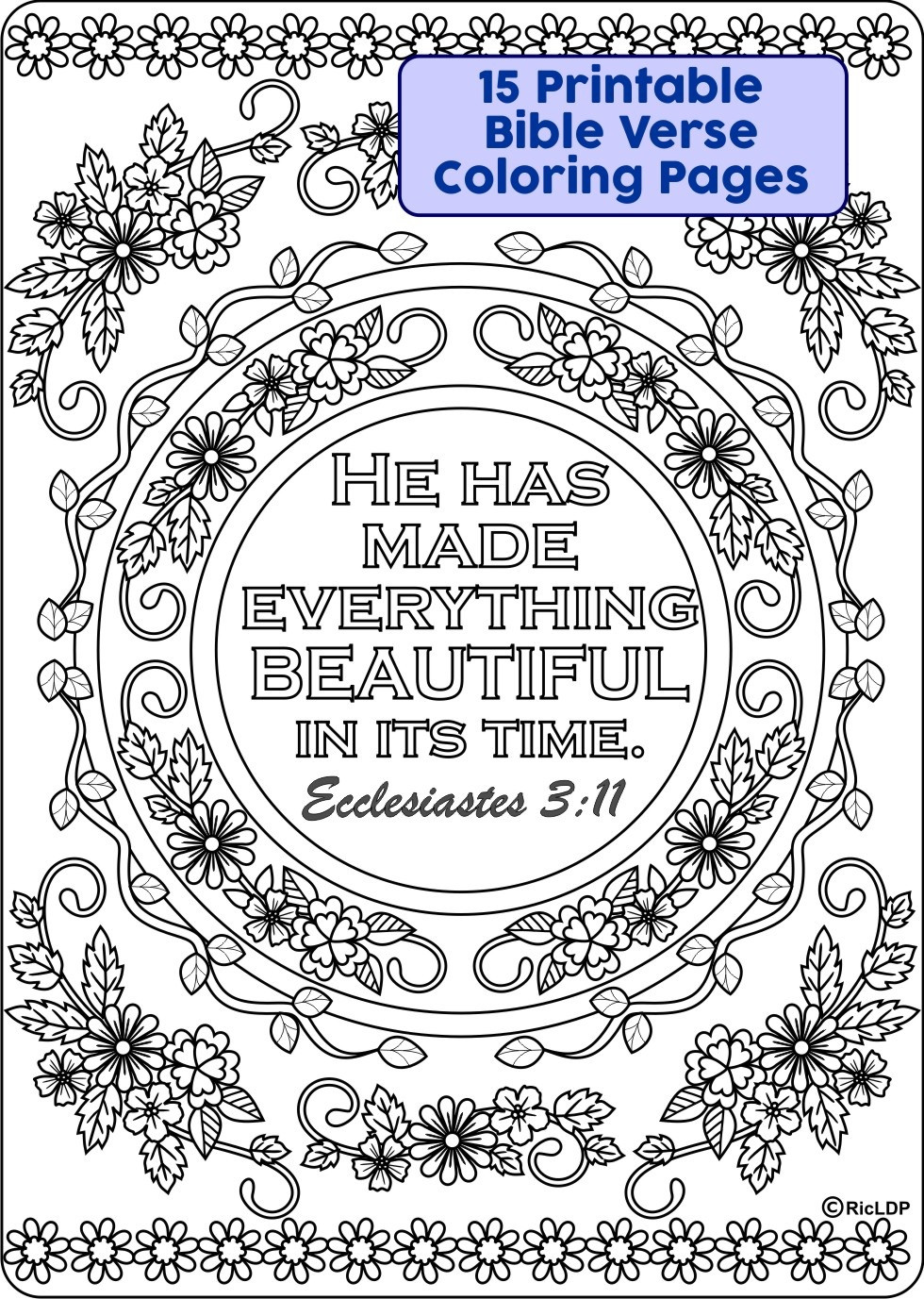 Free Printable Bible Verse Coloring Pages
 15 Printable Bible Verse Coloring Pages