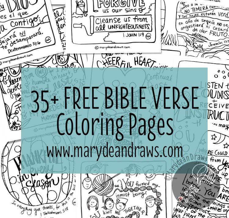 Free Printable Bible Verse Coloring Pages
 35 Free Printable Hand drawn Bible Verse Coloring Pages