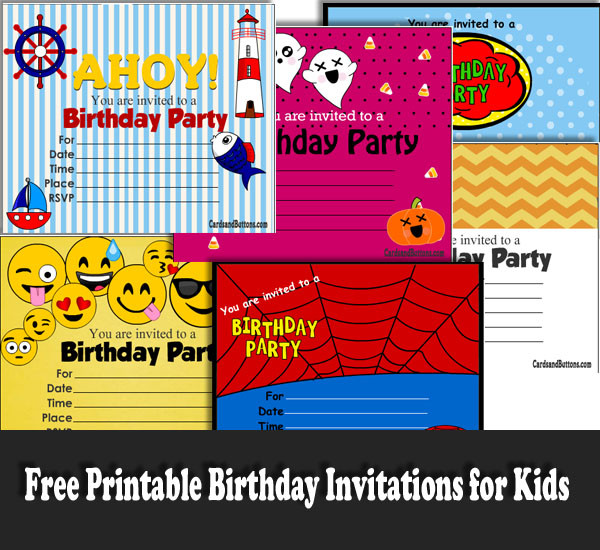 Free Printable Birthday Cards For Adults
 90 Free Printable Birthday Invitations for Kids and Adults