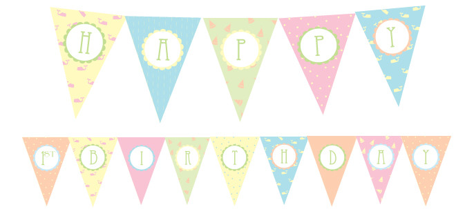 Free Printable Birthday Decorations
 Free First Birthday Party Printables