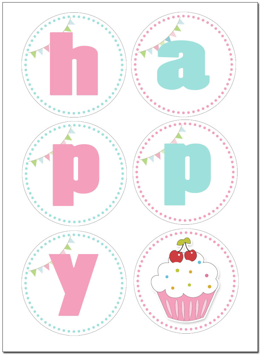 Free Printable Birthday Decorations
 Cupcake Birthday Party with FREE Printables How to Nest