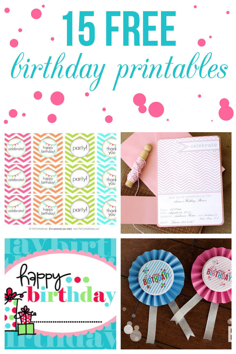 Free Printable Birthday Decorations
 15 free birthday printables I Heart Nap Time