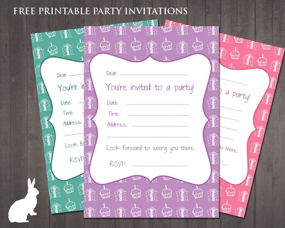 Free Printable Birthday Invitation Maker
 3 FREE Printable Party Invitations – Cake and Presents