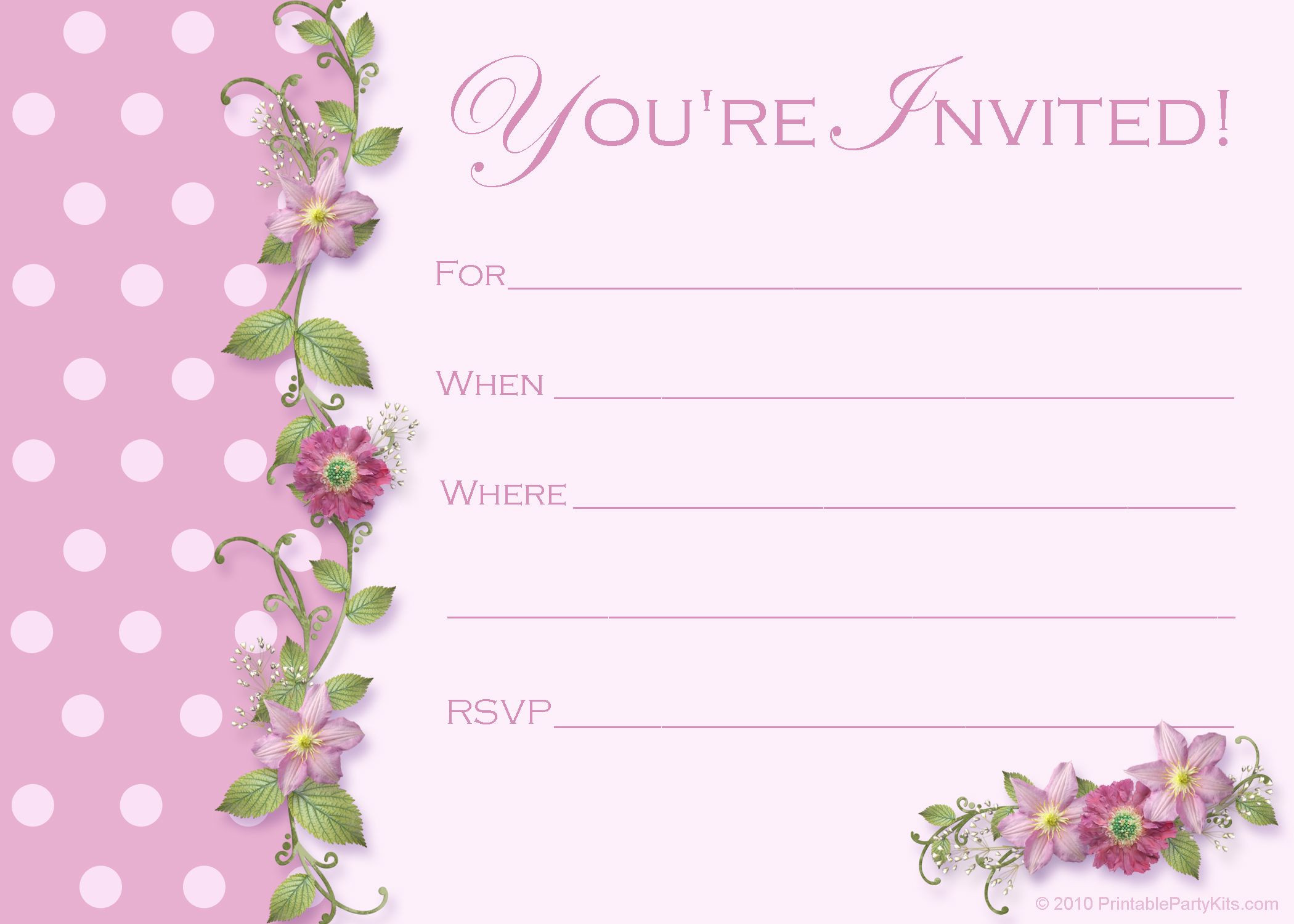 Free Printable Birthday Invitation Maker
 birthday invites for a girl
