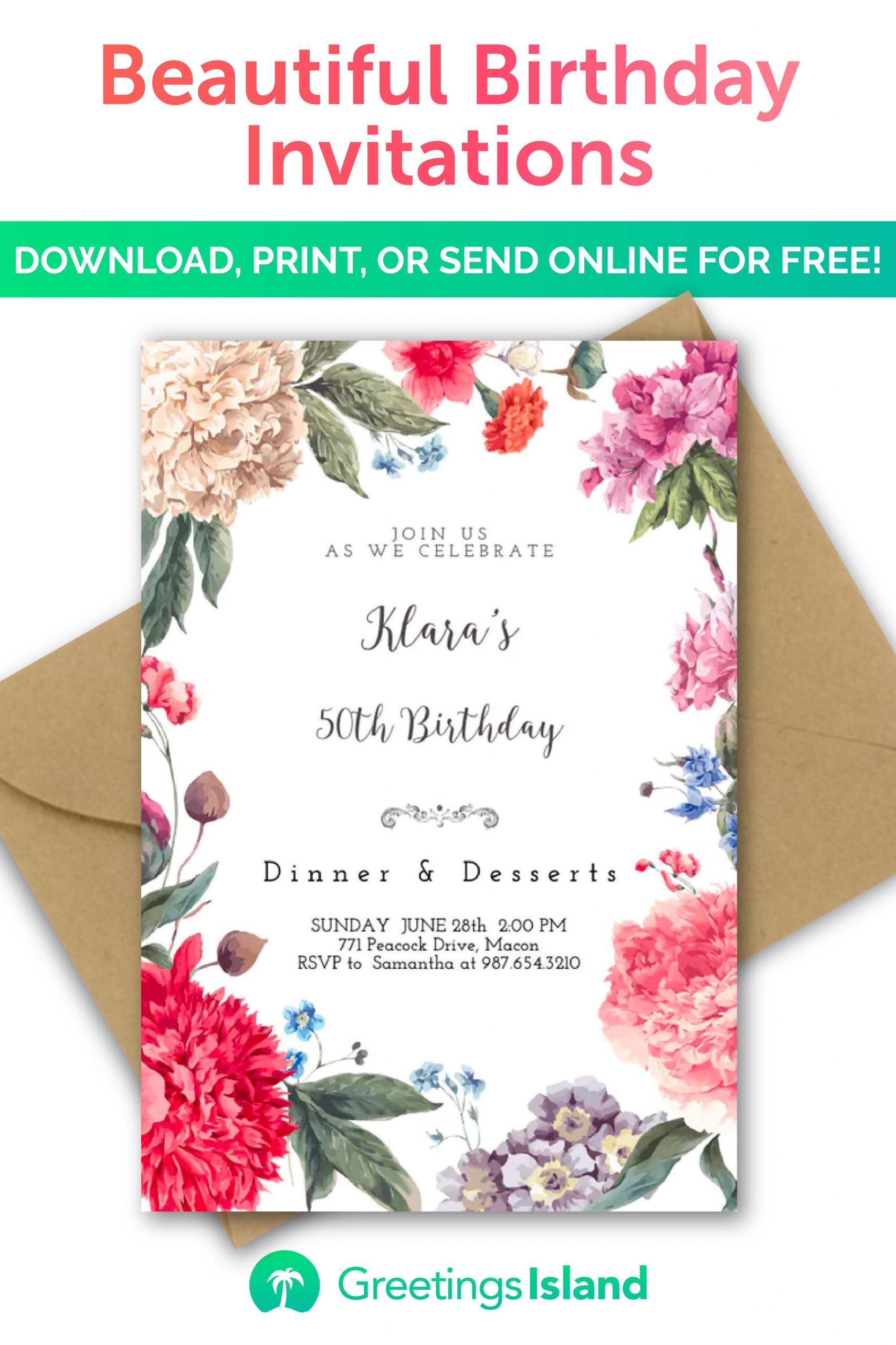 Free Printable Birthday Invitation Maker
 Create Your Own Birthday Party Invitations line Free