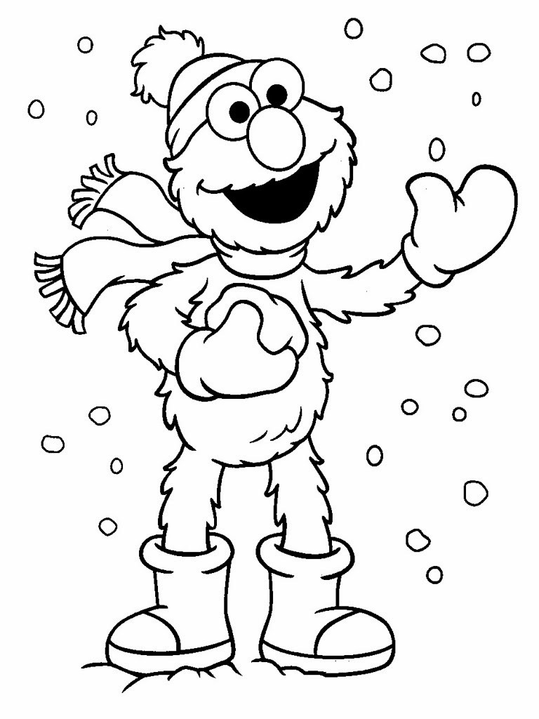 Free Printable Christmas Coloring Pages
 Elmo Christmas Printable Coloring Pages