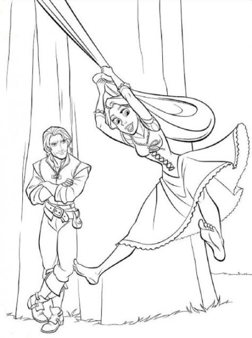 Free Printable Coloring Books
 Fun Coloring Pages Tangled Rapunzel Coloring Pages