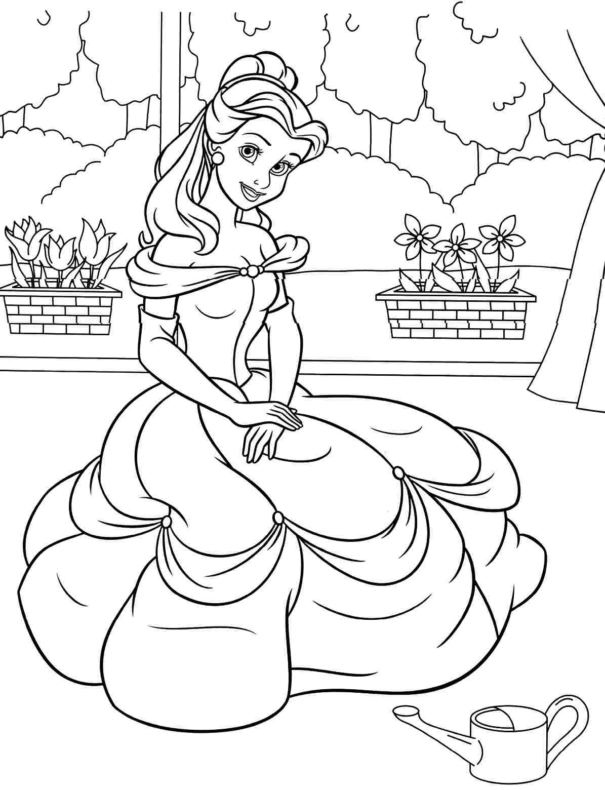 Free Printable Coloring Pages Disney
 Free Printable Belle Coloring Pages For Kids