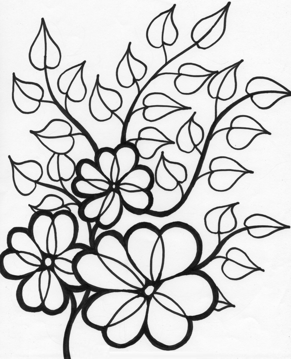 Free Printable Coloring Pages Of Flowers
 summer flowers printable coloring pages Free