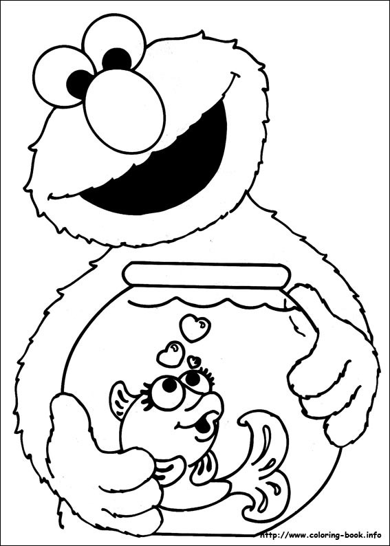 Free Printable Elmo Coloring Pages
 Muppet Character Elmo coloring pages and pictures Print