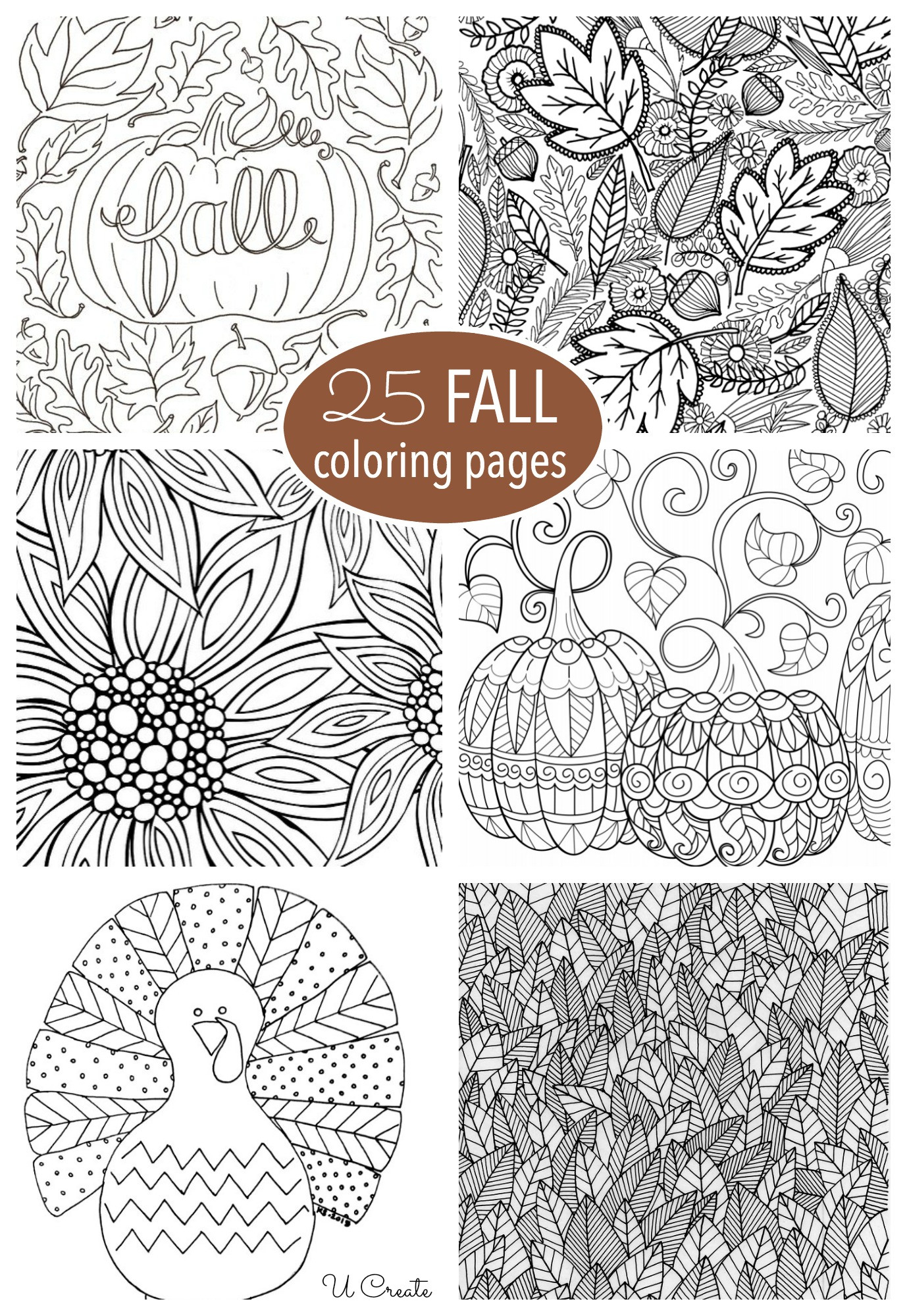 Free Printable Fall Coloring Pages
 Free Fall Adult Coloring Pages U Create