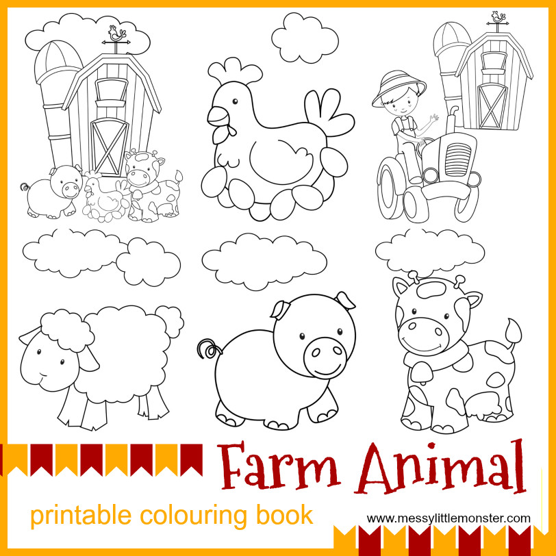 Free Printable Farm Animal Coloring Pages
 Farm Animal Printable Colouring Pages
