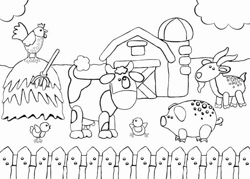 Free Printable Farm Animal Coloring Pages
 DIY Farm Crafts and Activities with 33 Farm Coloring
