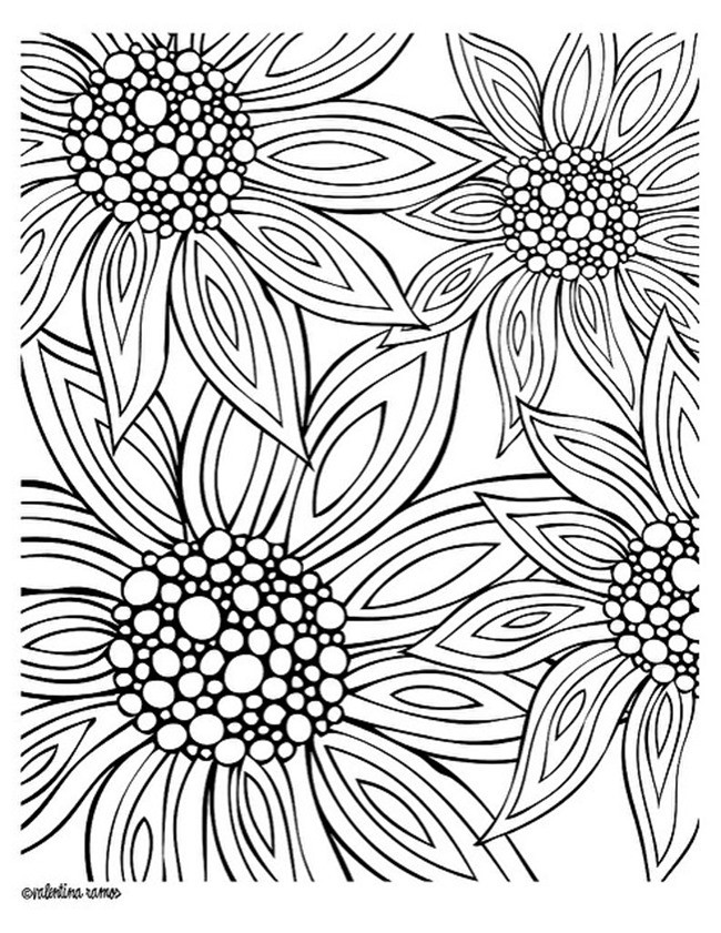 Free Printable Flower Coloring Pages
 12 Free Printable Adult Coloring Pages for Summer