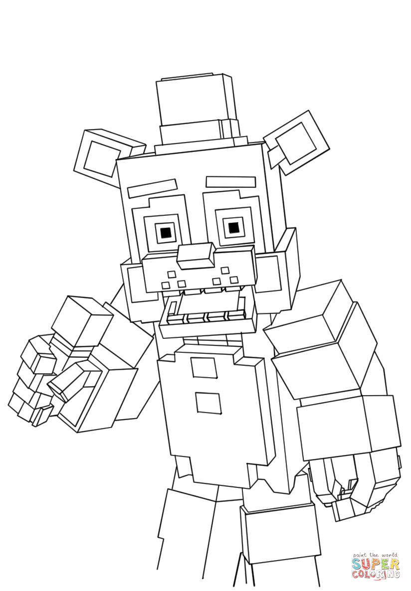 Free Printable Minecraft Coloring Pages
 Minecraft Freddy coloring page
