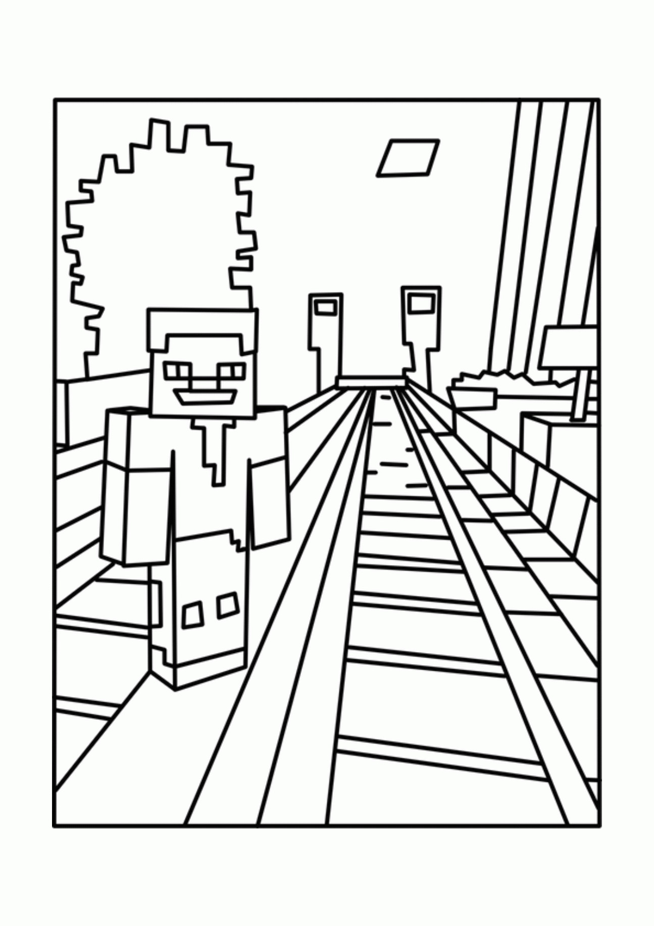 Free Printable Minecraft Coloring Pages
 Printable Minecraft Coloring Pages Coloring Home