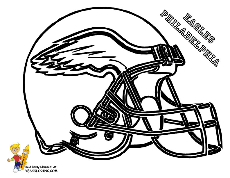 Free Printable Philadelphia Eagles Coloring Pages
 Pro Football Helmet Coloring Page NFL Football