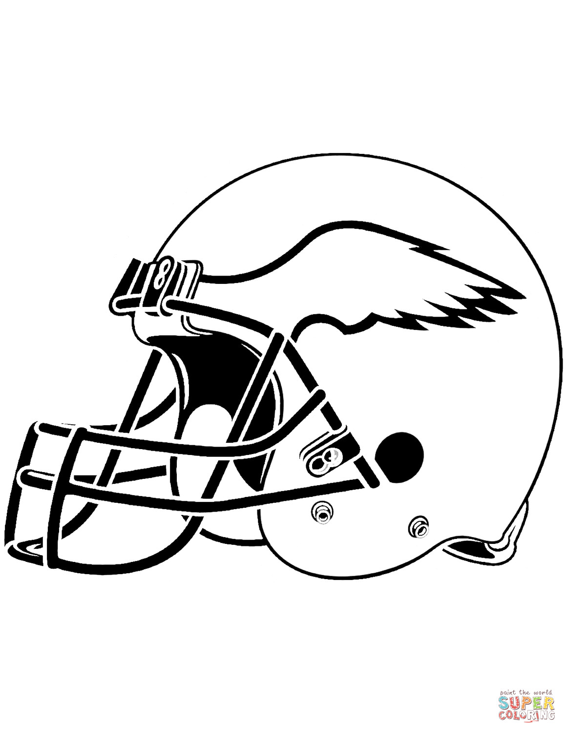 Free Printable Philadelphia Eagles Coloring Pages
 Philadelphia Eagles Helmet coloring page