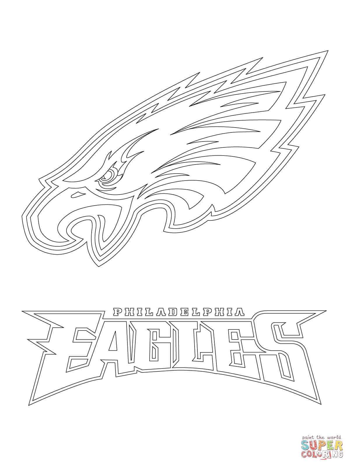 Free Printable Philadelphia Eagles Coloring Pages
 Philadelphia Eagles Logo coloring page