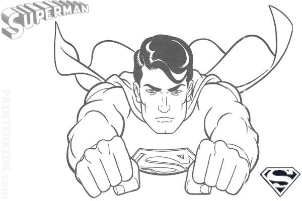 Free Printable Superhero Coloring Pages
 Free printable Superman " Super Hero " Flying Coloring Pages