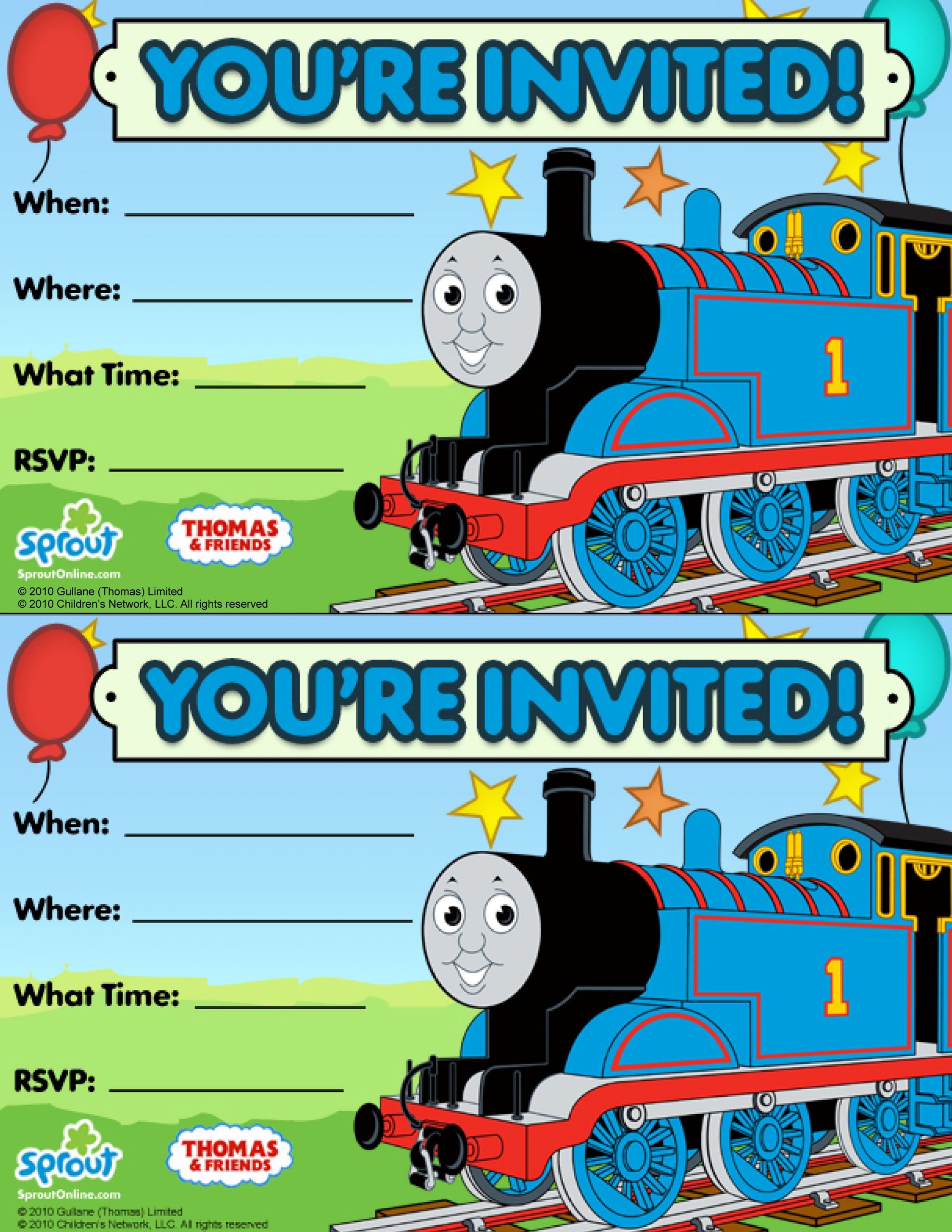 Free Printable Thomas The Train Birthday Invitations
 Thomas & Friends Party Invitation Free
