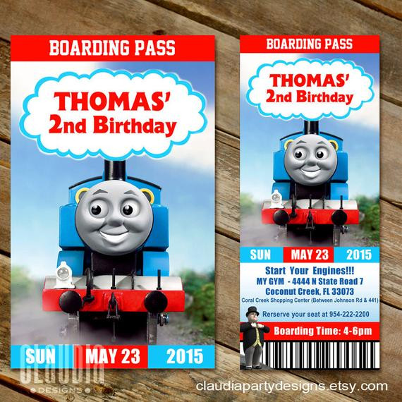 Free Printable Thomas The Train Birthday Invitations
 Thomas the Train Ticket Invitation Thomas by
