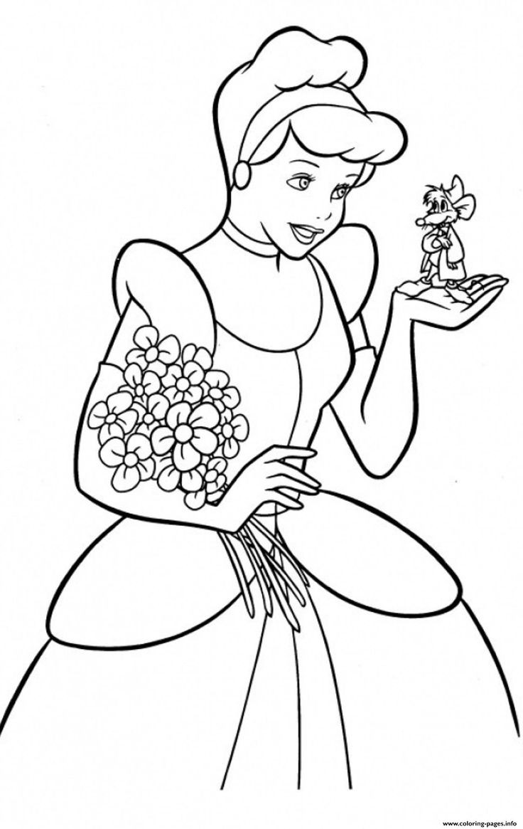 Free Printable Toddler Coloring Pages
 Print princess free cinderella s for kids9102 coloring