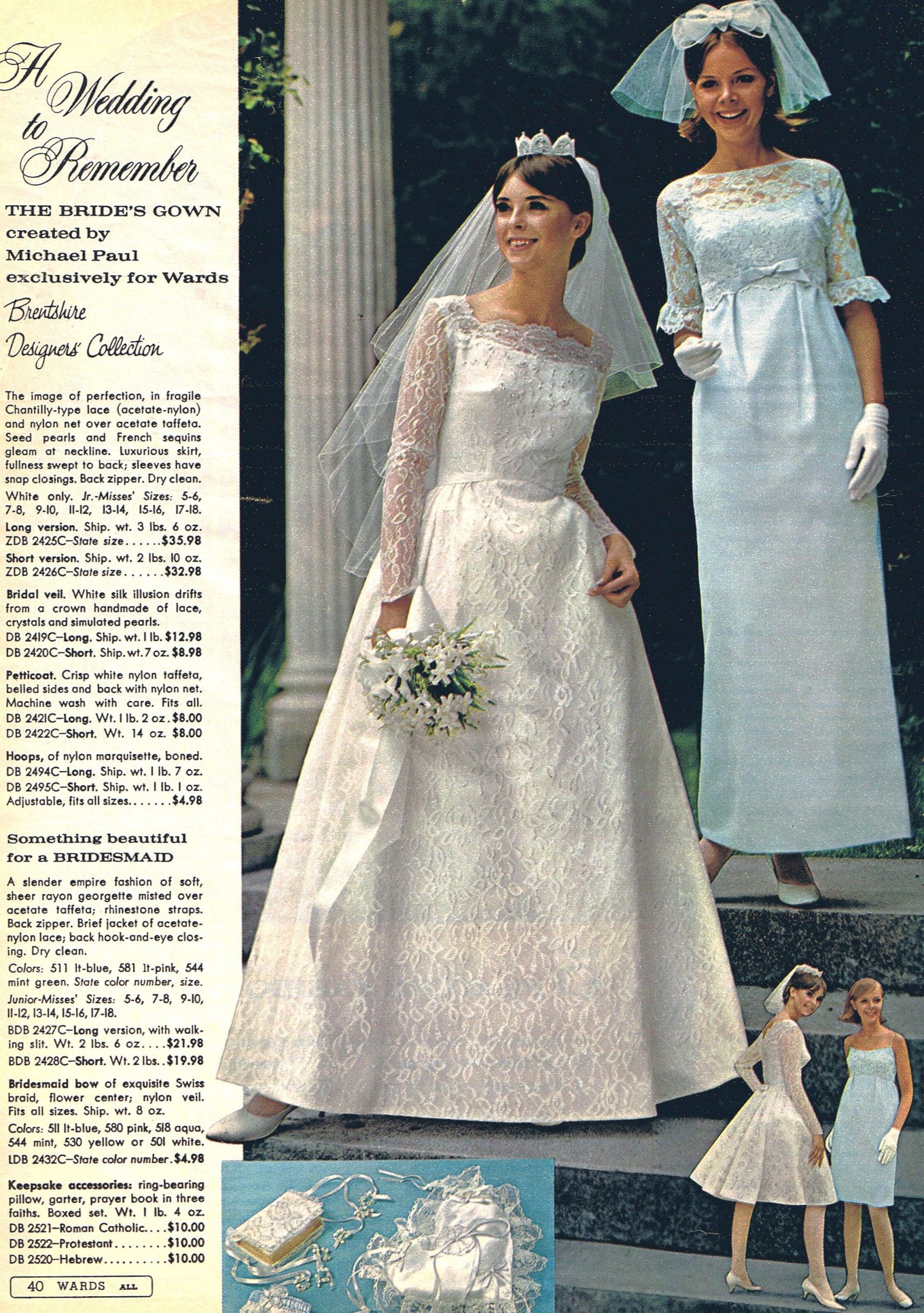 Free Wedding Dress Catalogs
 Wedding by Montgomery Ward Michael Paul designed gowns 1966
