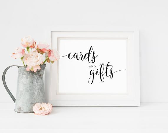 Free Wedding Gifts
 Cards and Gifts Sign Printable Wedding Signs Wedding