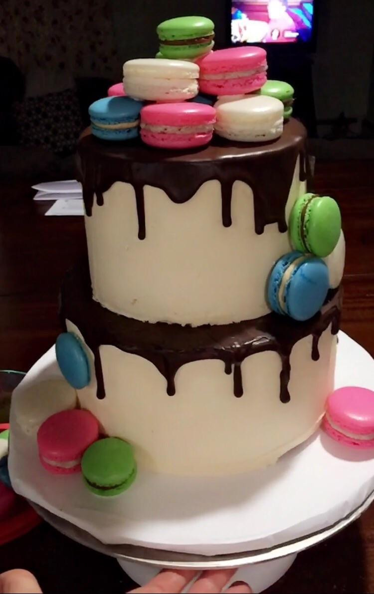 French Birthday Cake
 [Homemade] French Macaron birthday cake food