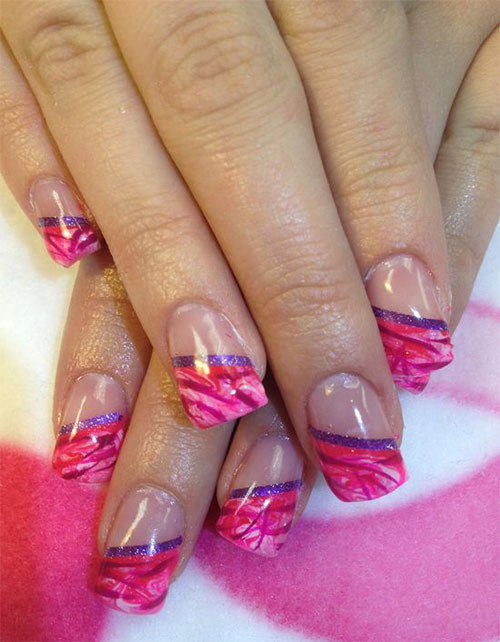 French Gel Nail Designs
 15 Gel French Pink Nail Art Designs & Ideas 2016