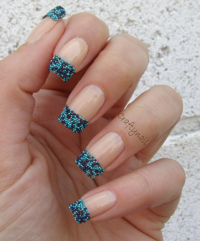 French Nail Ideas
 Caviar French Tips