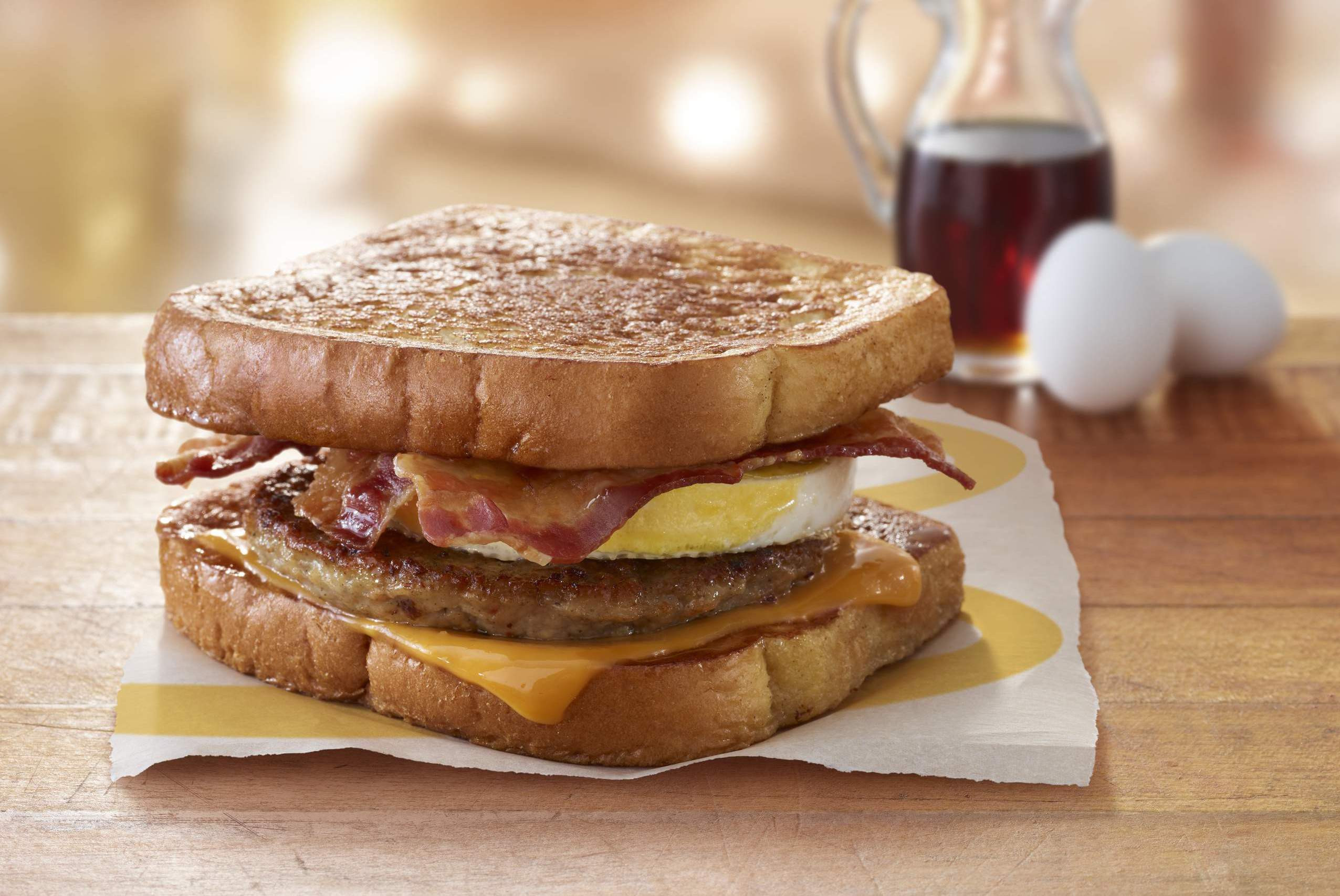 French Toast Sandwich
 McDonalds New Sandwich Puts Sausage And Bacon Between