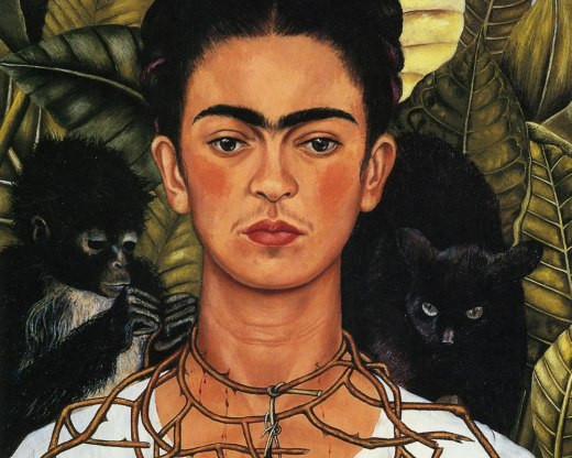 Frida Kahlo Self Portrait With Thorn Necklace And Hummingbird
 Paideia Dreaming as the Days Go By