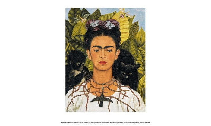 Frida Kahlo Self Portrait With Thorn Necklace And Hummingbird
 Self Portrait with Thorn Necklace and Hummingbird by