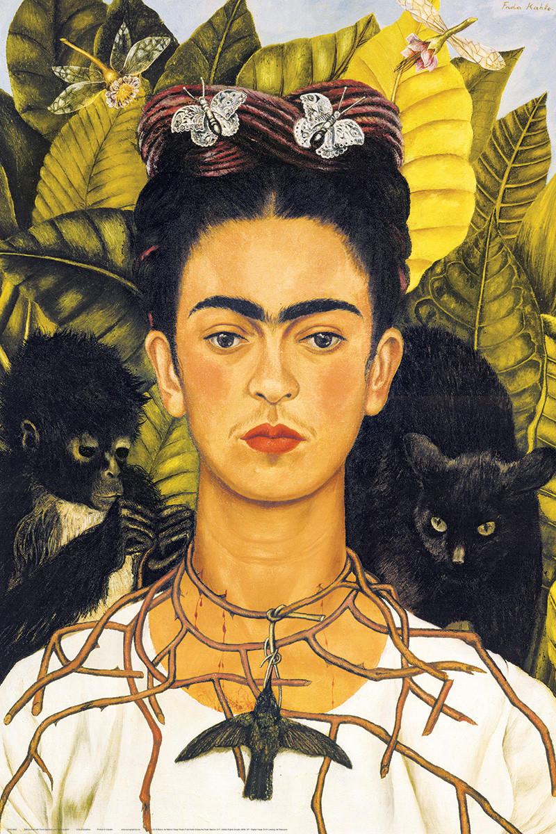 Frida Kahlo Self Portrait With Thorn Necklace And Hummingbird
 Self Portrait with Thorn Necklace and Hummingbird Frida