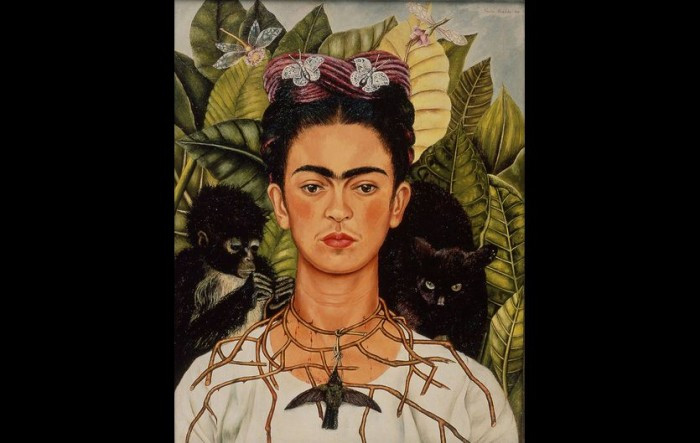 Frida Kahlo Self Portrait With Thorn Necklace And Hummingbird
 Frida Kahlo’s “Self portrait With Thorn Necklace And