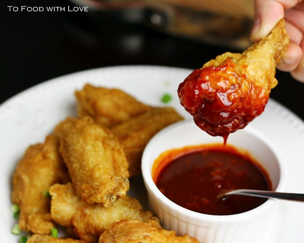 Fried Chicken Dipping Sauce
 To Food with Love Korean Fried Chicken with Hot Dipping Sauce