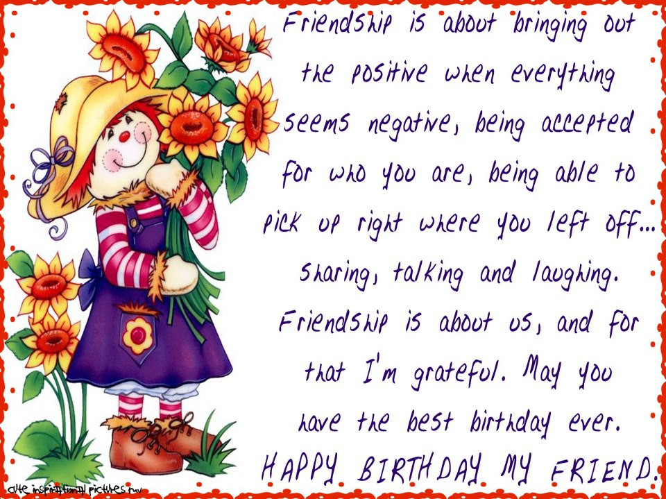 Friendship Birthday Quotes
 poopsie Birthday wish for a friend