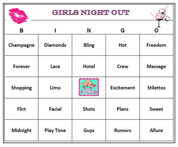Friendship Games For Adults
 Girls Night Out Party Bingo Game 60 Cards Fun & Friends