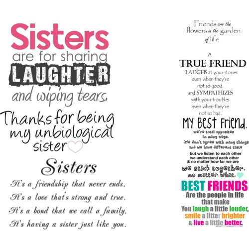 Friendship Like A Sister Quotes
 Quotes About Best Friends Like Sisters QuotesGram