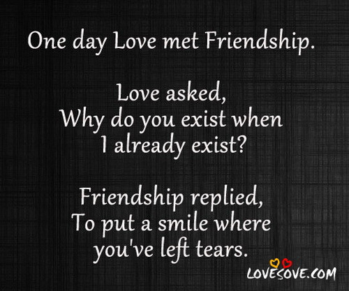Friendship To Love Quote
 Inspirational Quotes About Love And Friendship QuotesGram