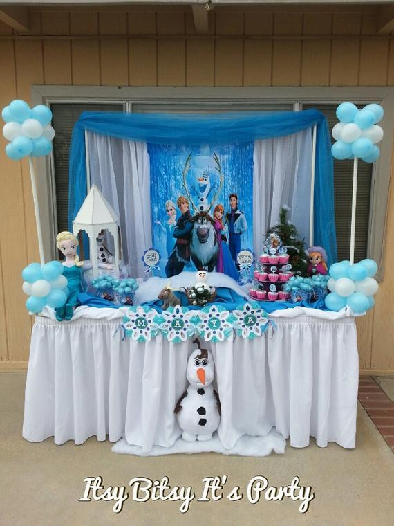 Frozen Birthday Decoration Ideas
 FROZEN PARTY Frozen banner frozen decoration by